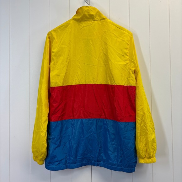 Dutch Bros Coffee Mens 90s Style Colorblock Windbreaker Jacket Size M Streetwear - Picture 2 of 8